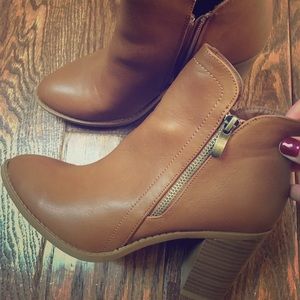Camel colored Top Moda booties